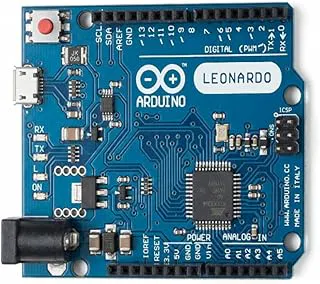 Robocraze Arduino Leonardo R3 Compatible Board | ATmega32u4 USB Microcontroller with Native Keyboard & Mouse Support, 20 Digital I/O Pins, PWM & Analog Inputs for Robotics, DIY & Embedded Projects