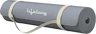 Lifelong LLYM92 Yoga mat for Women & Men EVA Material 4mm Anti-Slip Mat for Workout|Exercise Mat For Home Gym | Yoga Mat-For Gym-Workout and Yoga Exercise I Grey