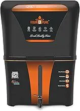 AQUA D PURE Alkaline RO Water Purifier 12L RO+UV+UF+TDS Control with Goodness of copper 12 Liter Large Storage Tank, Suitable for all type of water supply. (color: Black)