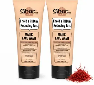 Ghar Soaps Magic Face wash | Tan Removal, Skin Brightening & Radiant Glow Face Wash