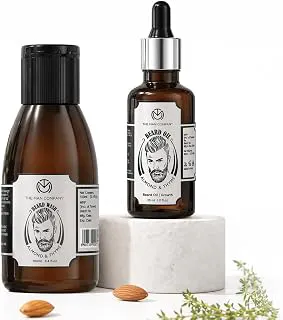 The Man CompanyBeard Wash and Beard Oil for Men | Active Cleansing with Almond & Thyme Essential Oils | Natural Ingredients | Softens Beard & Adds Shine Beard Wash + Beard Oil