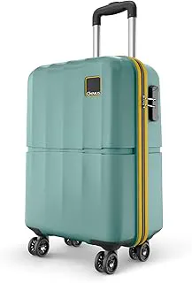 SafariGenius Theo 8 Wheels 55cm Cabin Size Trolley Bag, Hard Case Polycarbonate, 360 Degree Wheeling Small Carry-on Luggage, Suitcase for Travel, Trolley Bags for Travel, Sage Green