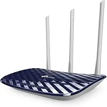TP-Link AC750 Dual Band Wireless Cable Router, 4 10/100 LAN + 10/100 WAN Ports, Support Guest Network and Parental Control, 750Mbps Speed Wi-Fi, 3 Antennas (Archer C20) Blue, 5 GHz
