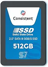 Consistent SSD 512GB 2.5 Inch SATA Internal SSD - Read: 550MB/s & Write: 500MB/s - Solid-State Drive 5 Year Warranty (512, GB)