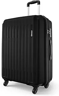 SafariGenius Alley 75cm Large Size Check-in Trolley Bag Hard Case Polypropylene, 4 Spinner Wheels, 360 Degree Wheeling Luggage, Travel Bag, Suitcase for Travel, Trolley Bags for Travel, Black