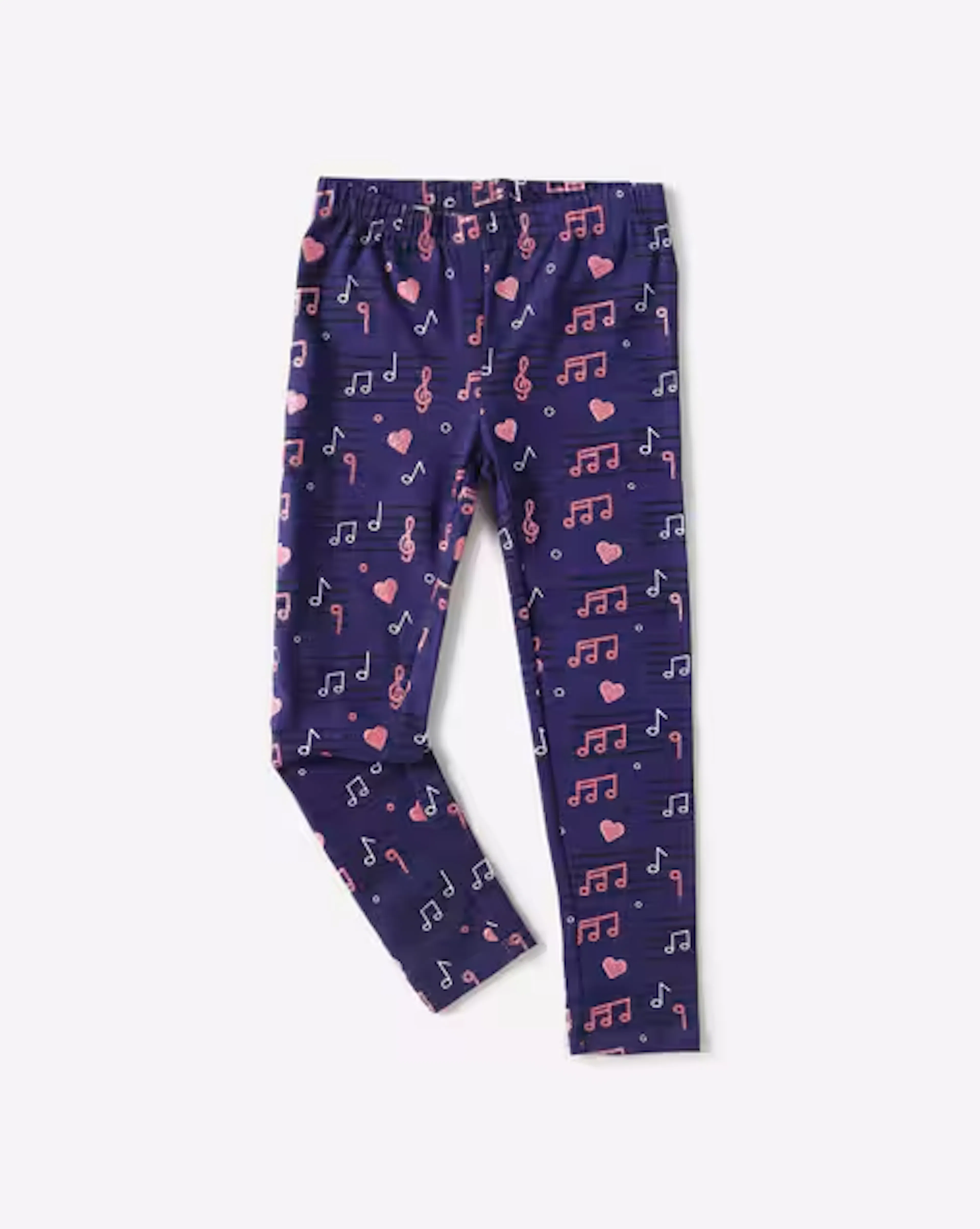 Printed Leggings with Elasticated Waist