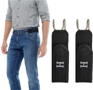 Trendera Men & Women Casual, Evening, Formal, Party Black Nylon Reversible Belt