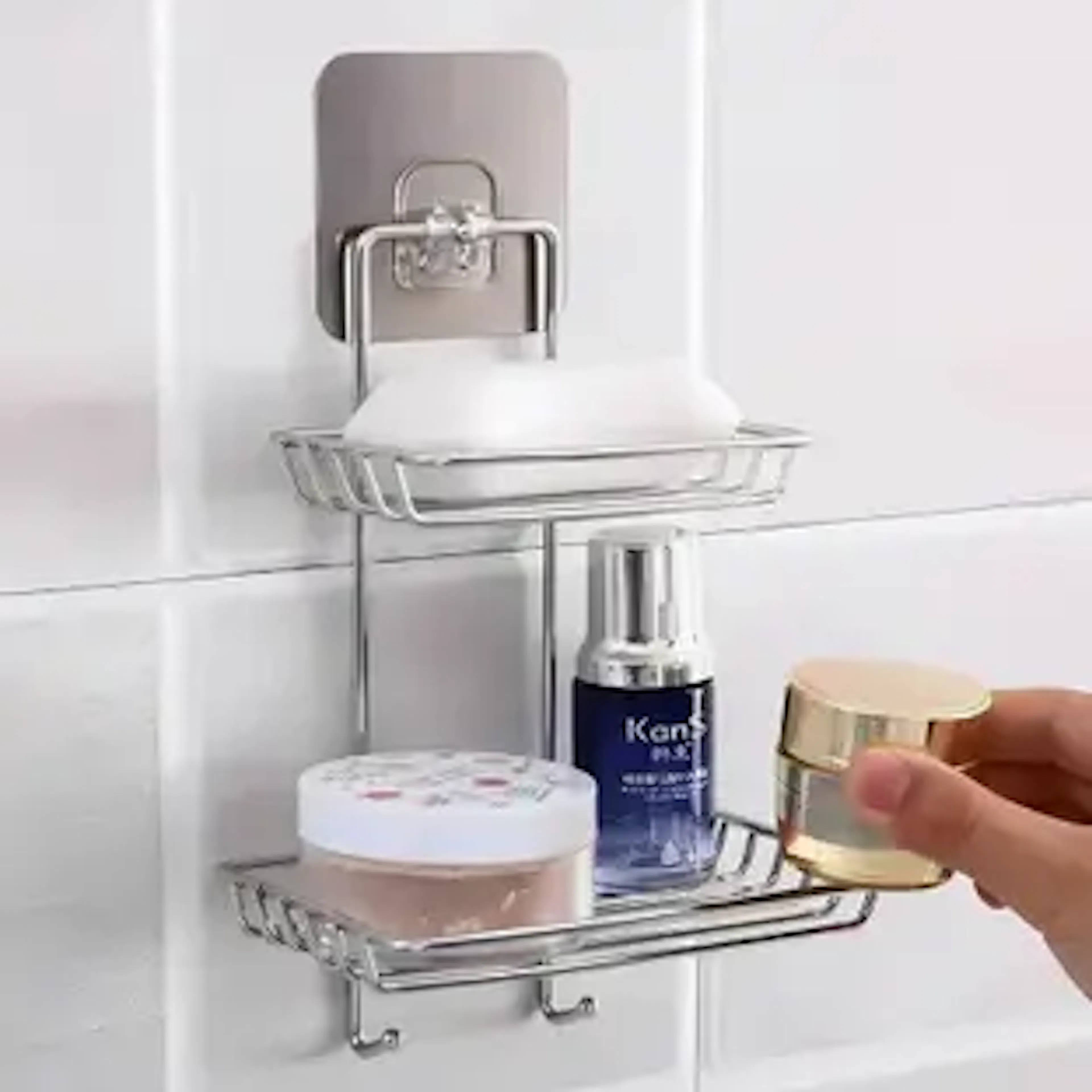 M Y Wall Mounted Double Layer soap Dish Holder & Dispensers Pack of 1
