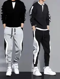 GYRFALCON Colorblock Men Silver, Black Track Pants