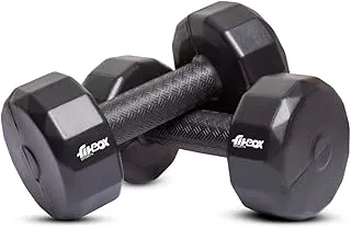 FitBox Sports5kg Diamond Dumbbells (2.5kg x 2) Set Of 2 For Home Gym Workout | Men & Women,Polypropylene (PP)