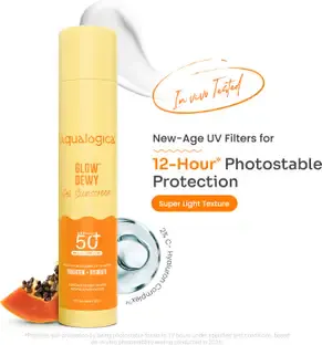 Aqualogica Sunscreen - SPF 50 PA++++ Glow+ Dewy Sunscreen with SPF 50 for UVA/B & Blue Light Protection