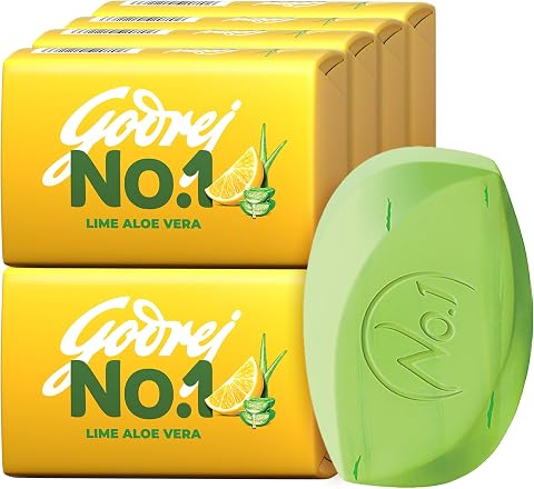 Godrej No.1 Lime & Aloe Vera – Pack of 9 (150g each) | Soaps For Bath | Long-Lasting Fragrance Nourishing