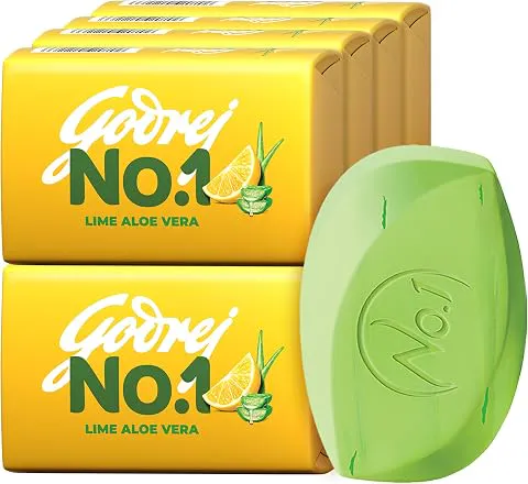 Godrej No.1 Lime & Aloe Vera – Pack of 9 (150g each) | Soaps For Bath | Long-Lasting Fragrance Nourishing