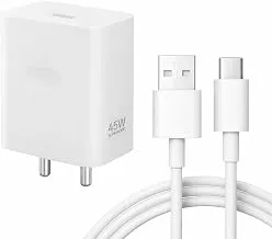 45W SuperVOOC Charger for Oppo Smartphones with 1m USB‑C Cable | Fast Charging Adapter Compatible with Oppo A6 5G, A6s 5G, K14 5G & VOOC/SuperVOOC Type‑C Phones