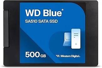 Western Digital WD Blue SA510 SATA 500GB, Up to 560MB/s, 2.5 Inch/7 mm, 5Y Warranty, Internal Solid State Drive (SSD) (WDS500G3B0A)