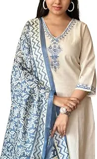 GenericLatest Khadi Kurtaset With Khadi Silk Dupatta For Womens