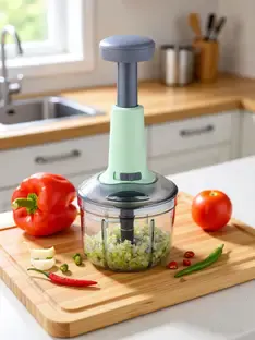 DDecora New Big size Hand Push 900 ML with 5 Stainless Steel Blades Vegetable & Fruit Chopper