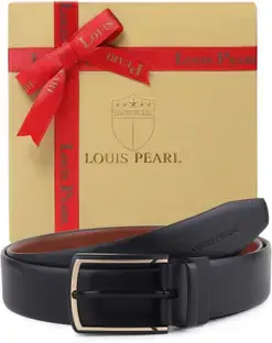 Louis Pearl Men Casual, Formal Black, Brown Genuine Leather Belt