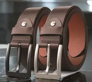 ROVERSOLE Men Formal Brown Genuine Leather Belt