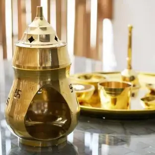 The Essentials Unscented Diffuser Brass Camphor Lamp