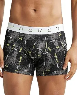 JockeyNY02 Men's Super Combed Cotton Elastane Stretch Printed Trunk with Ultrasoft Waistband (Prints May Vary)