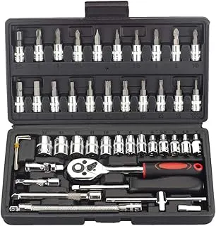 mechdel46-in-1 Tool Kit for Home Use | Spanner Set | Socket Set | Wrench Set | Hand Tools | Bike Tool Kit Set | Goti Pana Box End Set | Socket Wrench Kit | DIY Car & Household Repair Tools