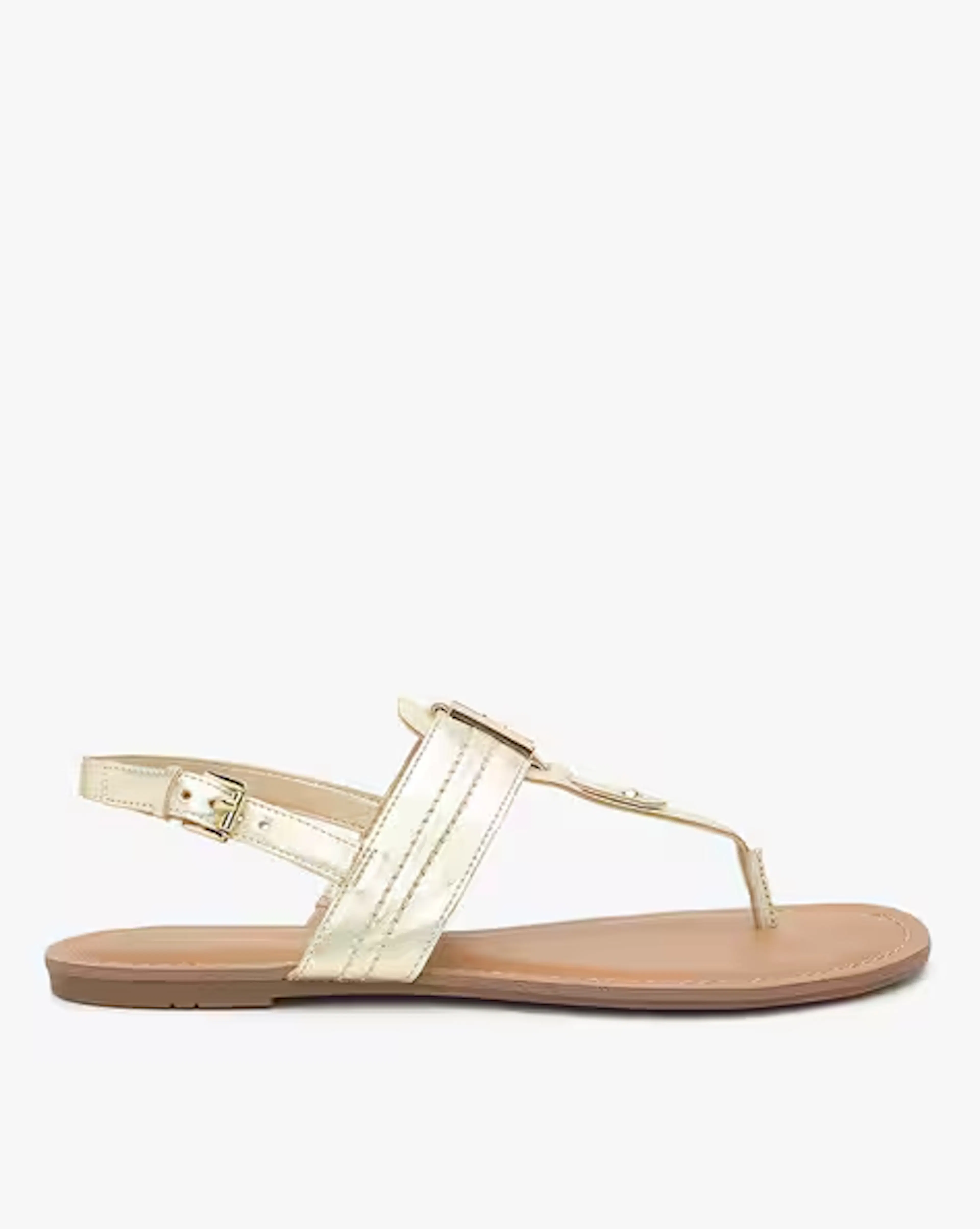T-strap Slingback Flat Sandals