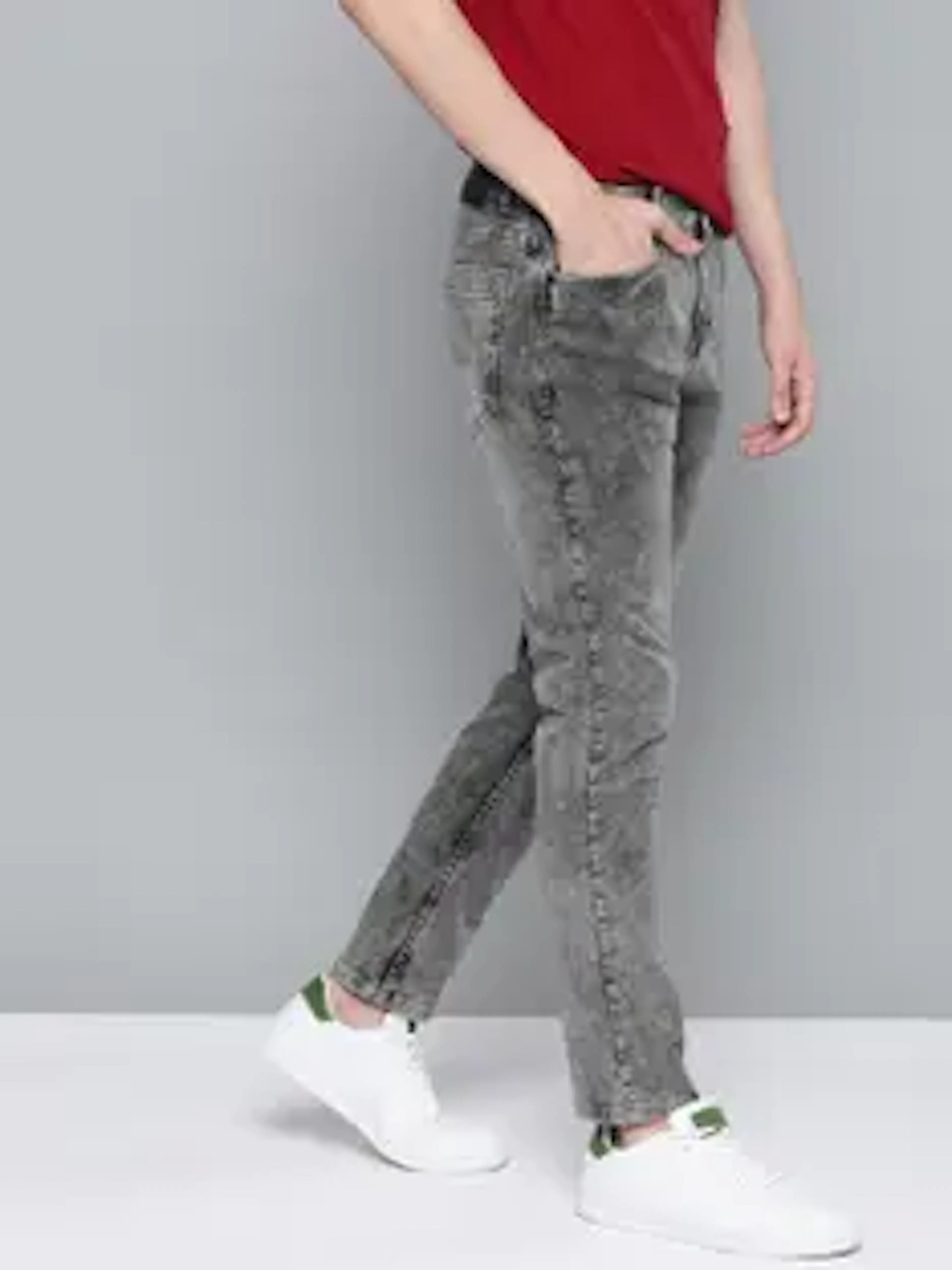 Mast & Harbour Skinny Men Grey Jeans