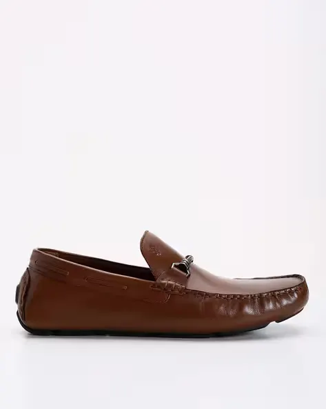 Loafers with Metal Accent
