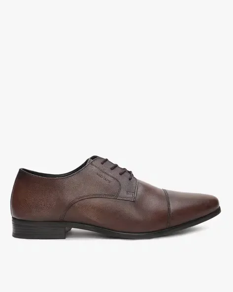 Lace-Up Leather Derbies with Broguing