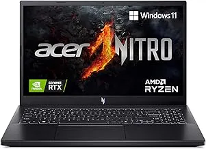 AcerNitro V 15, AMD Ryzen 5 6600H Hexa-core Processor,NVIDIA GeForce RTX 4050-6GB GDDR6,16 GB, 512 GB, Full HD IPS, 15.6"/39.62 cm, 165 Hz, Win 11 Home,Obsidian Black, 2.1 kg, ANV15-41,Gaming Laptop