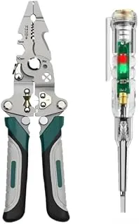 Pack of 100 Daccfy All in 1 Multifunction Stainless Steel Wire Stripper/Wire Crimping Tool, Wire Cutter, Wire Crimper, Cable Stripper, Wiring Tools and Multi-Function Hand Tool Wire Stripper