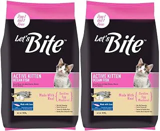 Let's Bite Active Kitten Dry Cat Food, 400gm + 400gm, Total 800 g Pack