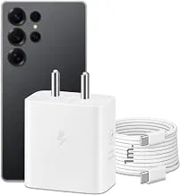 KARWAN 45W Super Fast Charger Adapter with Cable [2Yrs Warranty] Compatible with Samsung Galaxy S/A/M/F/Z Series,S26/S25/S24/S23/S22/S21/Fe/Plus/Edge/Ultra/Flip/Fold & More,USB-C BIS Certified Charger