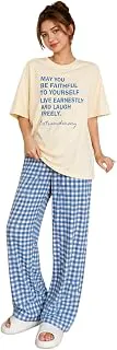 KSHSWomens Korean Night Dress || Full Pyjama Set ||Korean Nightsuit || Women Nightwear ||Round Neck Full Sleeve Nightsuit || Loungewear || Everyday Nightdress Women's Pyjama Sets