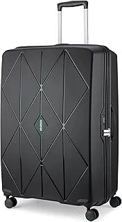 American TouristerQubiz | Check-in Trolley Bag (80 cm) | 360° 8 Wheel Travel Luggage | Hard Case Polypropylene Suitcase | Recessed Combination Lock | Black/Dark Olive