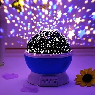 DERIKO Star Master Projector Night Light – Romantic LED Sky Projector Lamp with USB Cable – Colorful Rotating Galaxy Light for Bedroom, Kids, and Home Décor (Assorted Color)