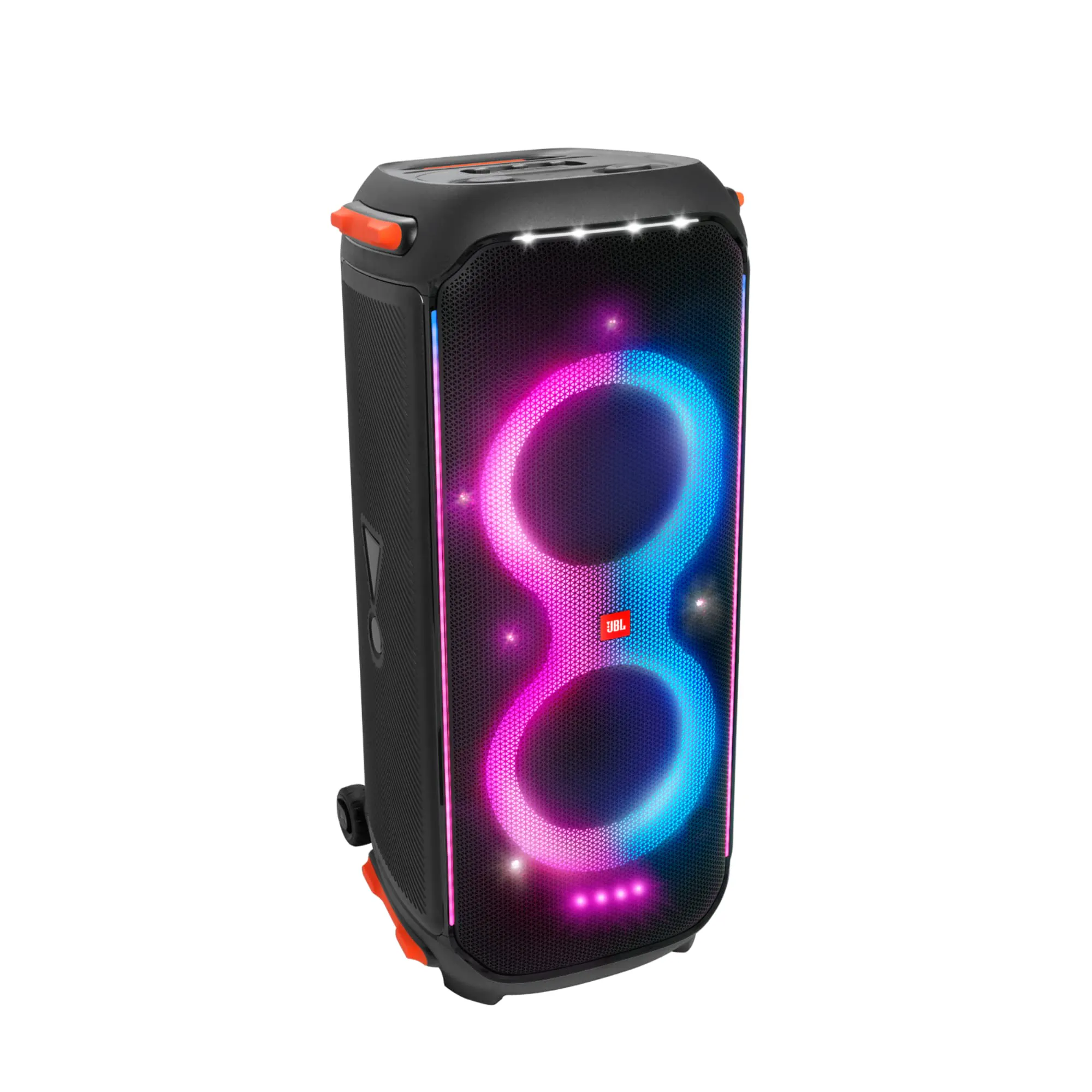 JBLPartyBox 710 Bluetooth Party Speaker with Dynamic Music Synced Flashing Club Pattern Lightshow, Pro Sound, Splashproof, PartyBox App Personalisation,Guitar and Mic Input(800 Watt RMS, Black)
