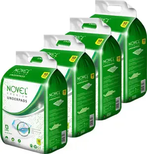 NOVEL Absorbent Disposable Under Pads 10"s Sweat Pads (Pack of 4) Sweat Pads