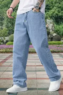 ZARUME Straight Fit Men & Women Light Blue Jeans
