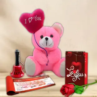 ME&YOU Artificial Flower, Greeting Card, Soft Toy, Keychain Gift Set