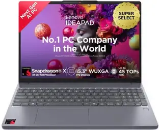 Lenovo IdeaPad Slim 3 Next Gen AI PC WUXGA IPS Copilot + PC with 1Yr ADP Snapdragon X - (16 GB/512 GB SSD/Windows 11 Home) 15Q8X10 Thin and Light Laptop
