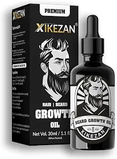 XIKEZANMen's Beard oil for men & Hair Growth Oil -30ml | All Natural Formula for a Fuller | Healthier Beard and Hair - Softens, Strengthens | Promotes Growth