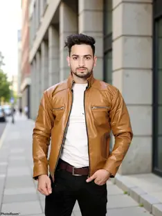 SG DRAKON Men Leather Jacket