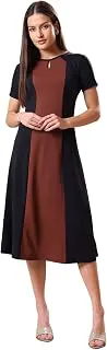 PURVAJAWomen’s A-Line Midi Dress (Bely-173-179)