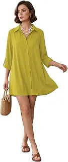 Leriya FashionMini Dress for Women | One Piece Dresses for Womens |Mini Dresses Rayon for Women Stylish |Summer Casual Outfit Wear Events, Date & Evening Look |Tunic Shirts for Women