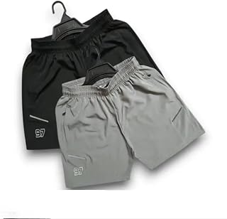 RIKSAWBoxer Shorts for Men |Regular Fit Ultralight All Day Polyester Short with Two Side Zipper Pockets (C26)