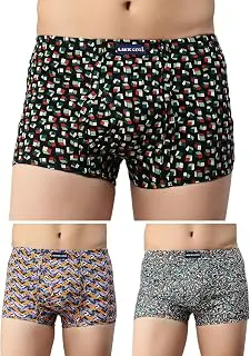 Lux CoziMens 100% Cotton Printed Mini Trunk | Printed Mini Trunk for Men | Color and Print May Vary | Mini Trunk for Men Pack of 3