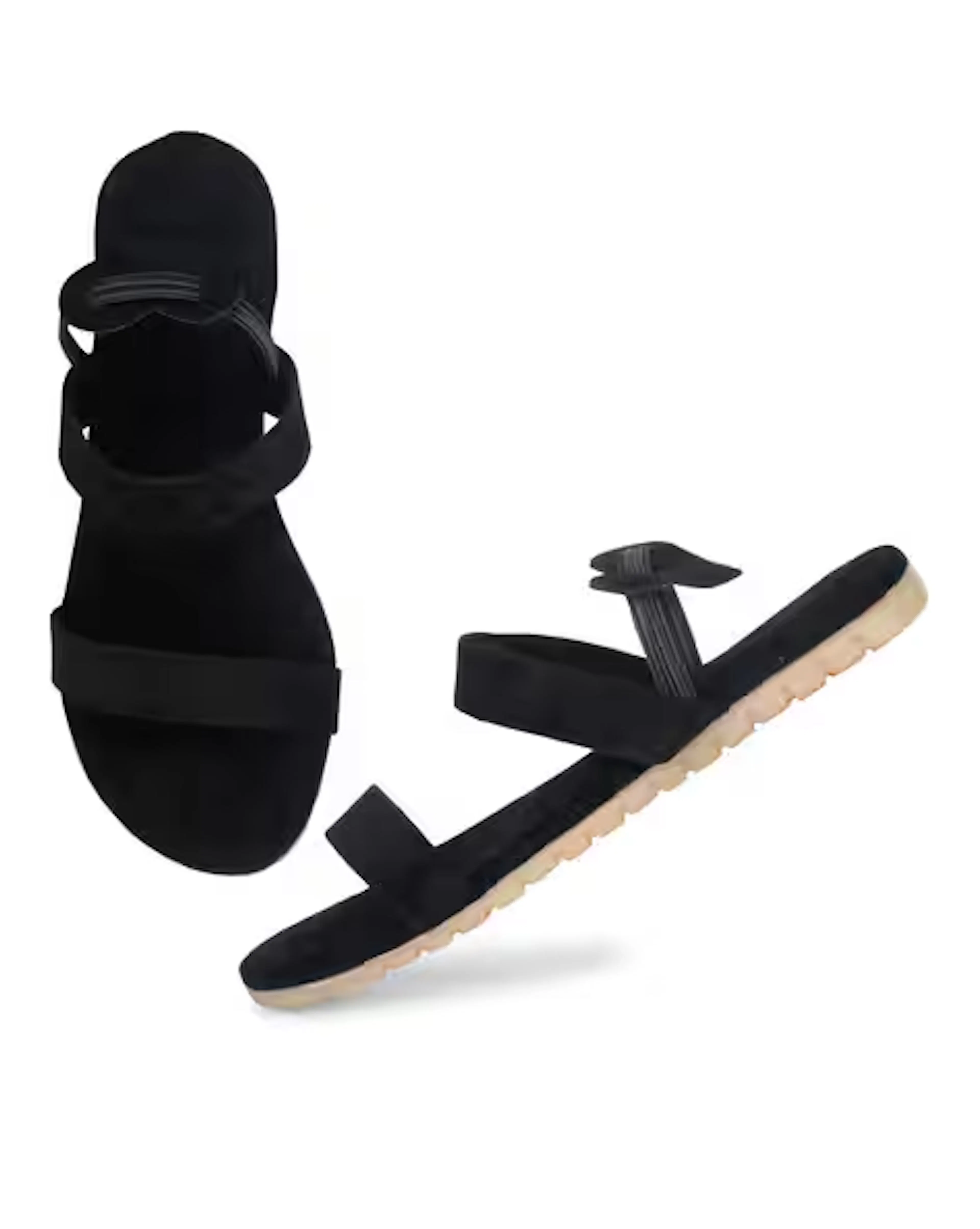 Flat Heel Sling-back Sandals