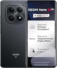 RedmiNote 15 5G (Black, 8GB RAM 128GB Storage) | 108MP OIS Camera | Snapdragon 6 Gen 3 | 17.2cm Tough Curved AMOLED Screen | 5520mAh Battery | 45W Fast Charging